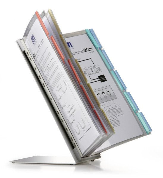 Durable Function Table - Displaytafelsystem - 20 Compartimentos - Para A4 - Azul, Amarillo, Rojo, Verde (Paquete De 20)