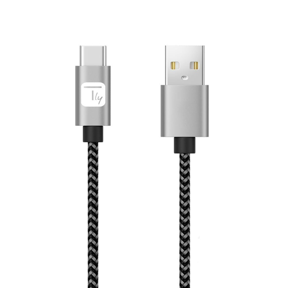 Cable Techly Usb A Macho 2.0 Usb-C Macho 3a 0.5m Aluminum