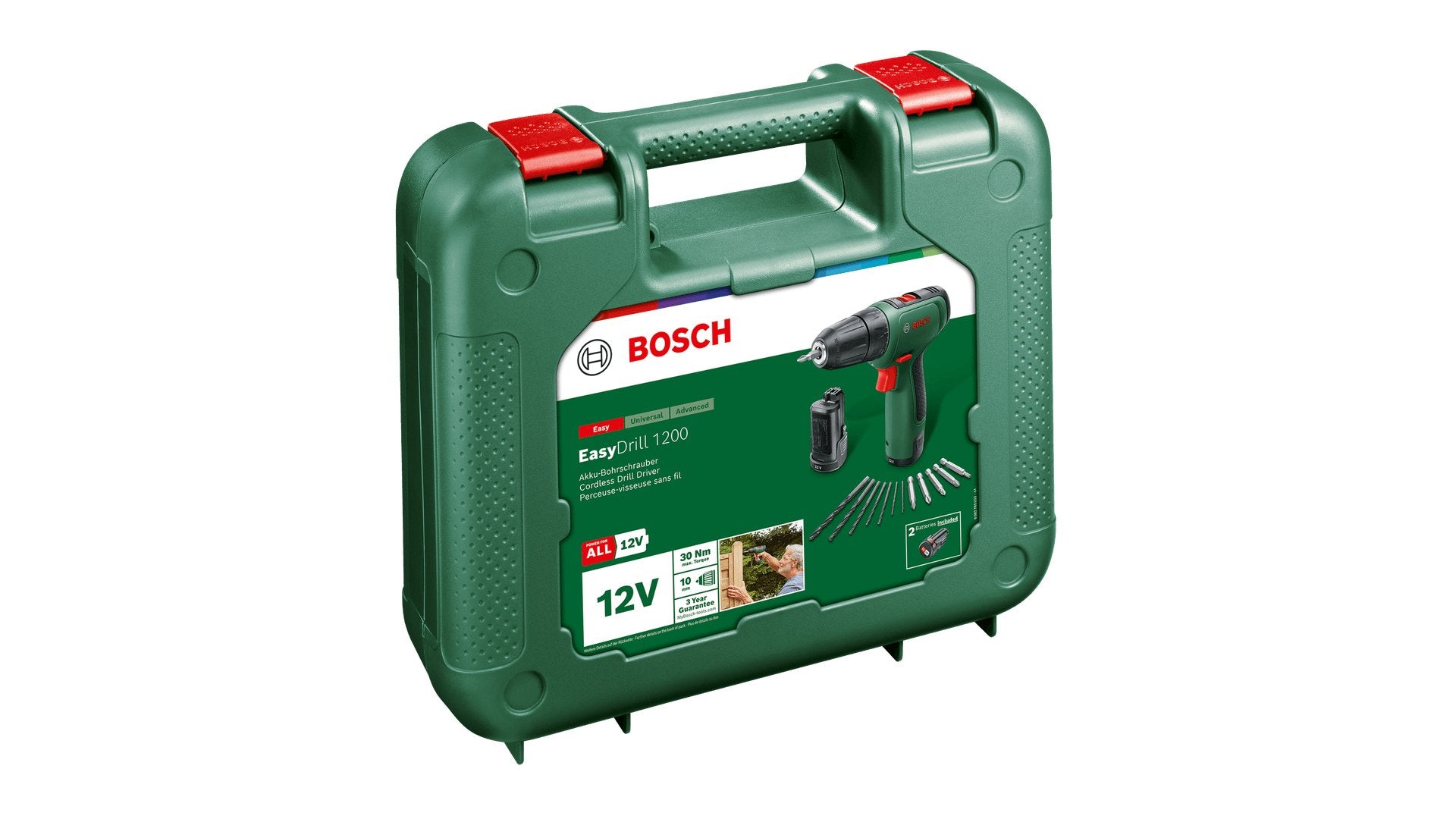 EAN 4053423224863 - Bosch EasyDrill 1200 1500 RPM Sin llave 940 g Negro, Verde imagen 3