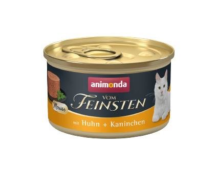 Comida Húmeda Para Gatos Animonda Vom Feinsten Mousse Pollo Y Conejo  85 G