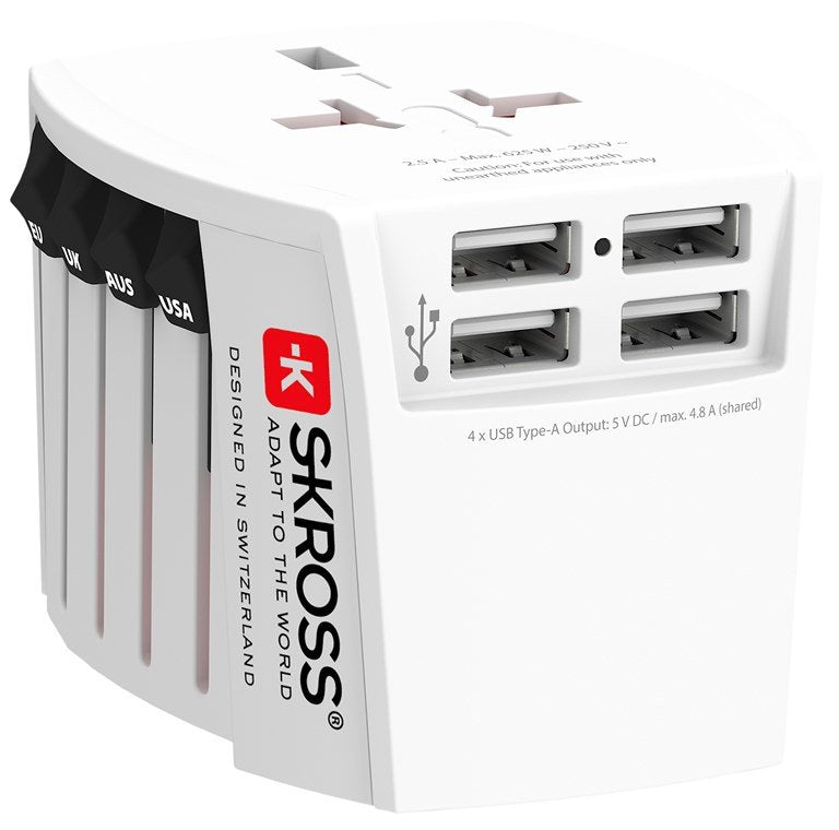 Skross Ländermacho Muv Usb (4xa) White