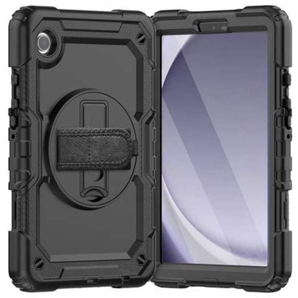 Funda Tablet Samsung Galaxy Tab A9 Shockproof Rotating 360º Negro Just In Case Fuenda A Prueba De Golpes/ Compatible Samsung Galaxy Tab A9/ Protección De 3 Capas De Cuerpo Completo/ Negro