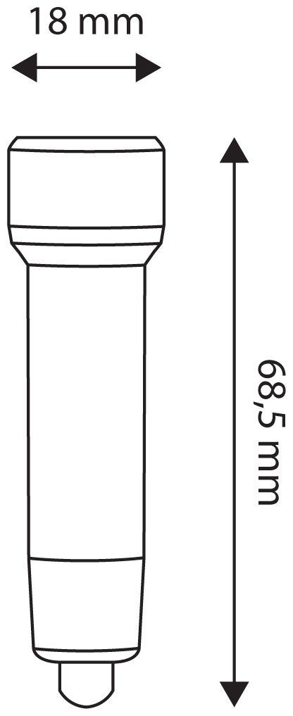 Entac Taschenlampe 5led Schlüsselanhänger Rot