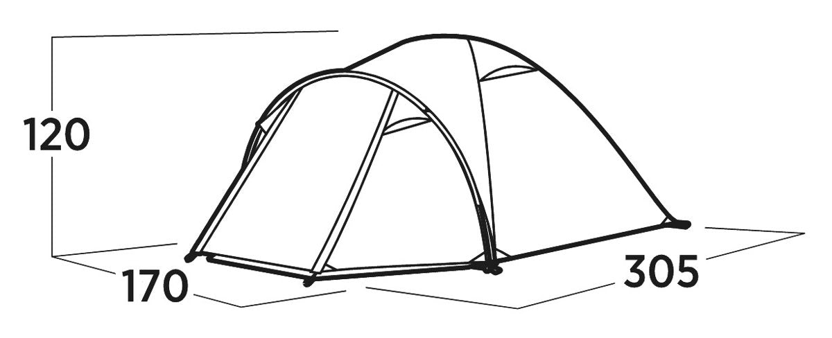 Tienda Domo Easy Camp Setesdal 3 Verde Oliva, Con Porche Túnel, Modelo 2025 120477