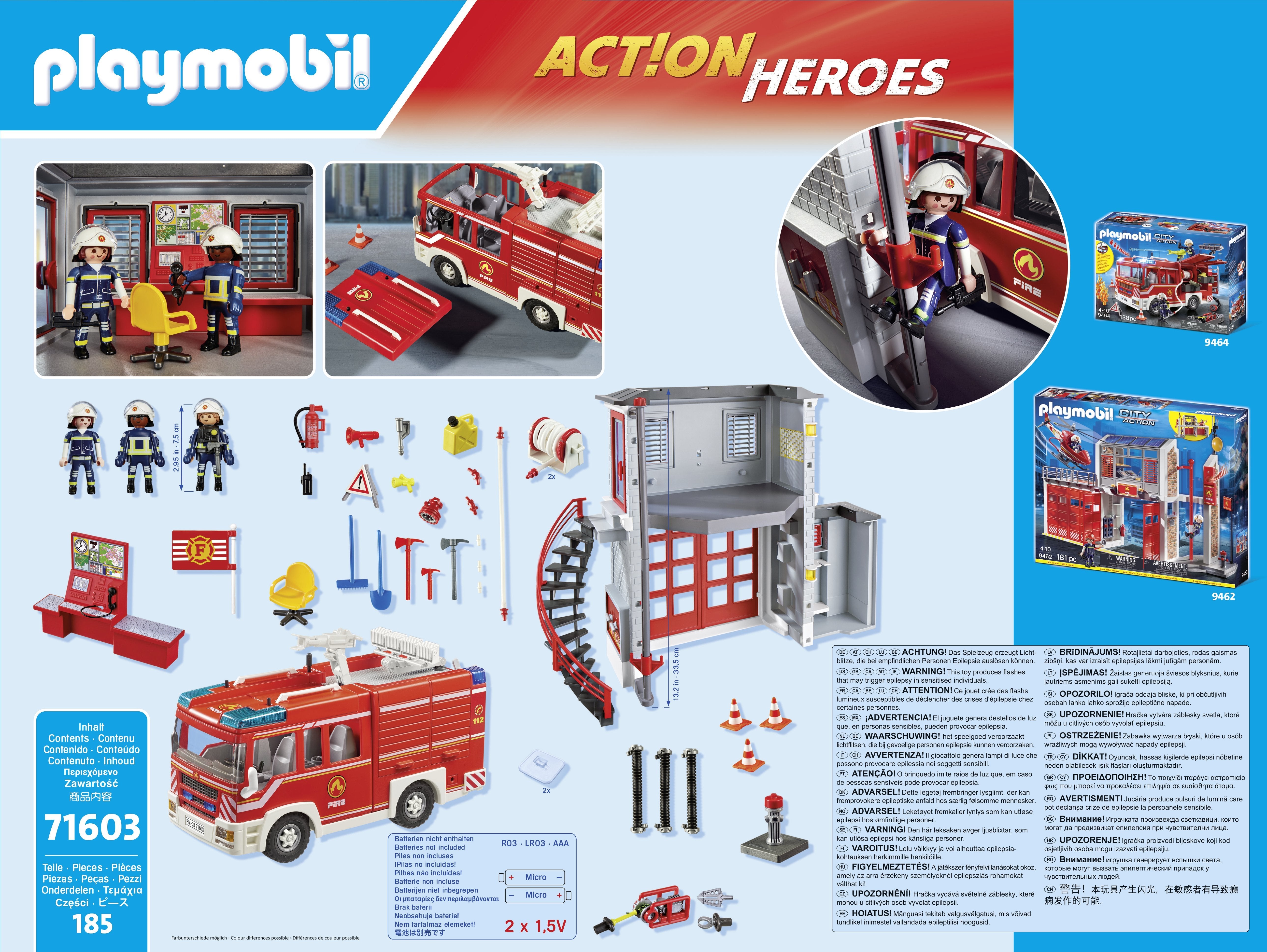 Playmobil 71603 Action Heroes Feuerwehr-Megaset, Juguete De Construcción 71603