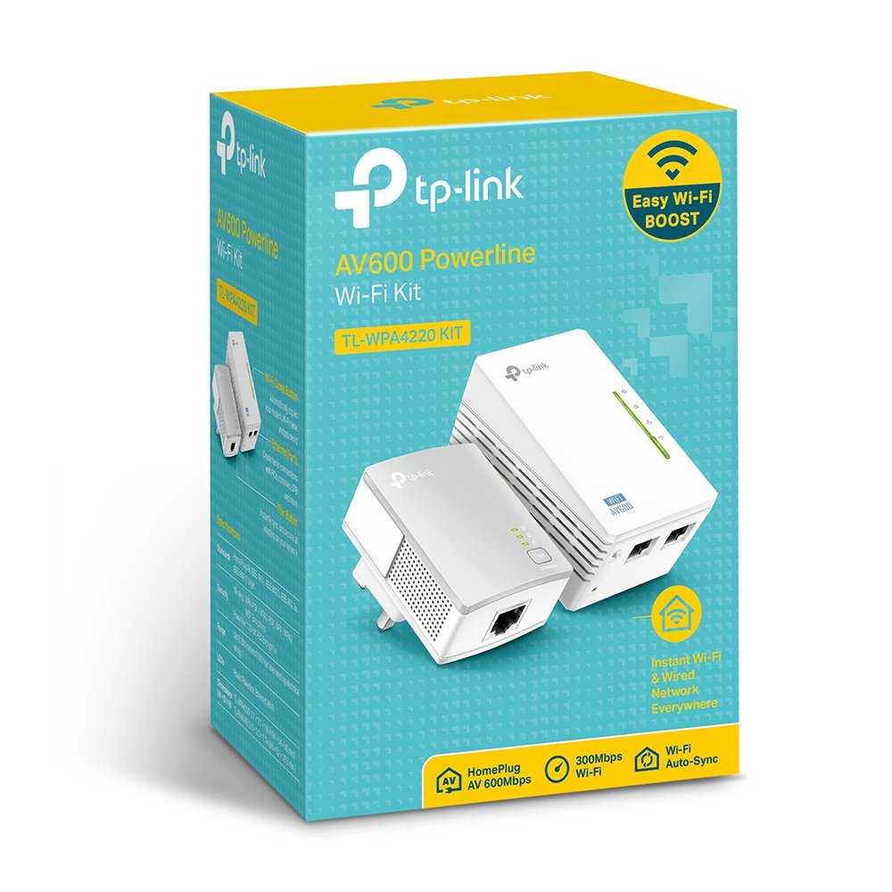 Tp-Link Tl-Wpa4220 Kit Plc Powerline Red Eléctrica Av600 + Wfi N300