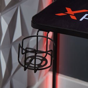 Xrocker Gaming Tisch Gris Höhenverstellbar Aluminium Carbon