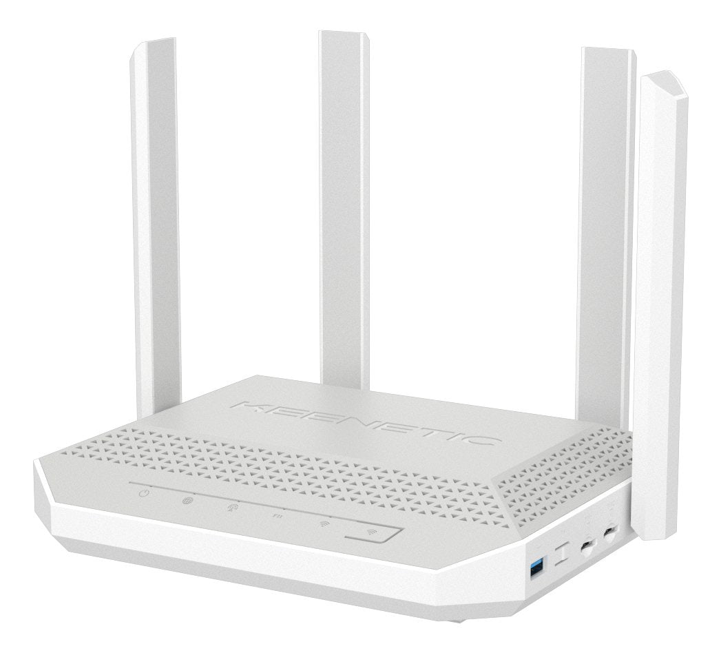 Router  Keenetic Hero 4g+ (Kn-2312)  Inalámbrico Gigabit Ethernet Doble Banda (2,4 Ghz / 5 Ghz) Gris, Blanco