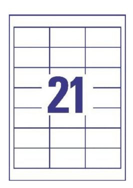 Avery Zweckform Etiquetas 3670 Blanco 64,0 X 36,0 Mm