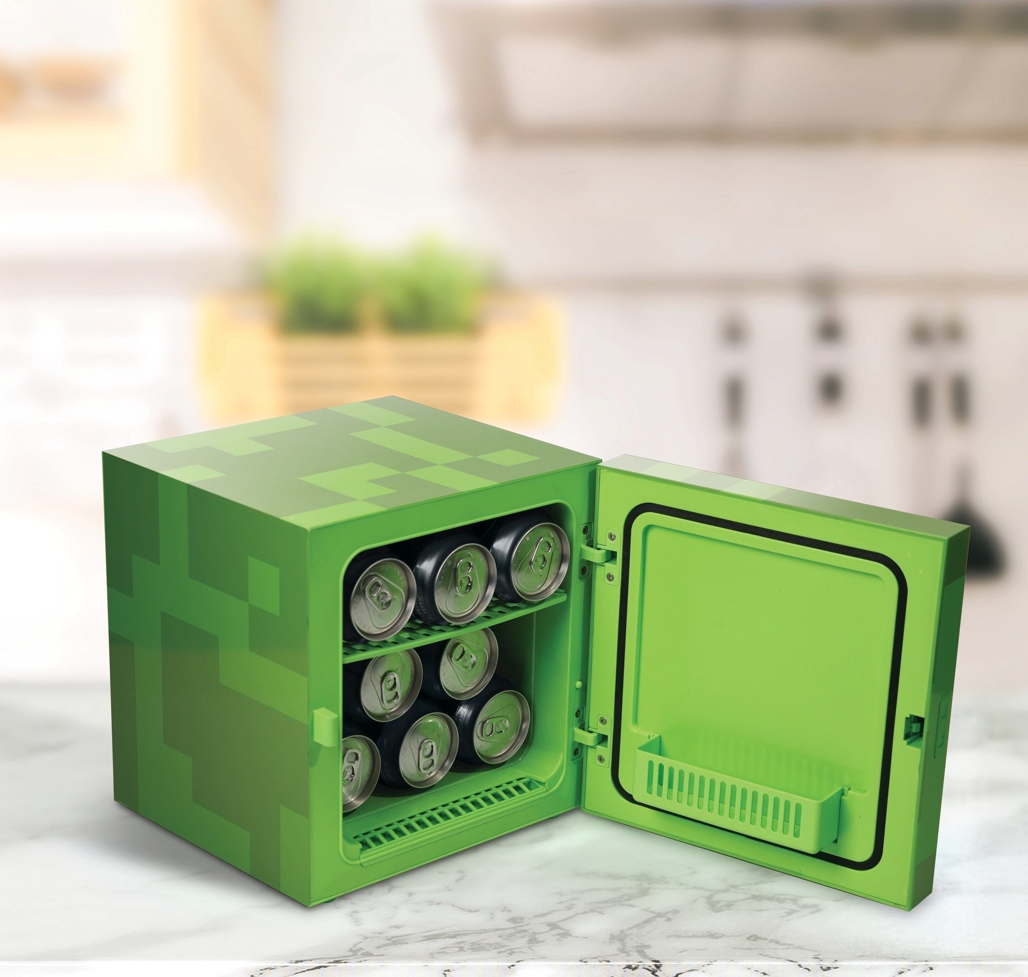 Ukonic Mini-Kühlschrank Minecraft Creeper Block 6,7l