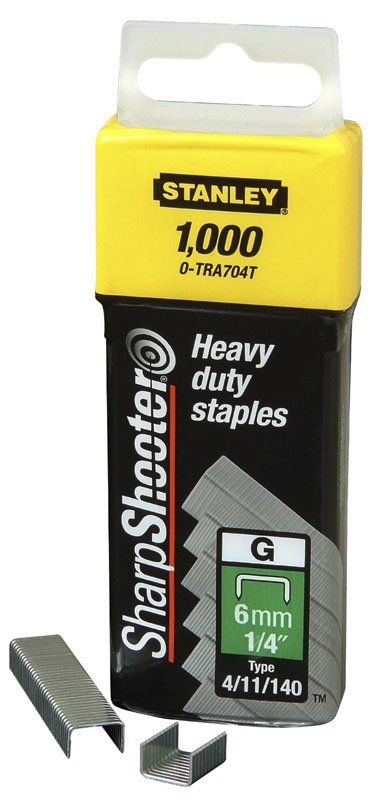 Caja 1000 Grapas Tipo G (4/11/140) 6mm 1-Tra704t Stanley