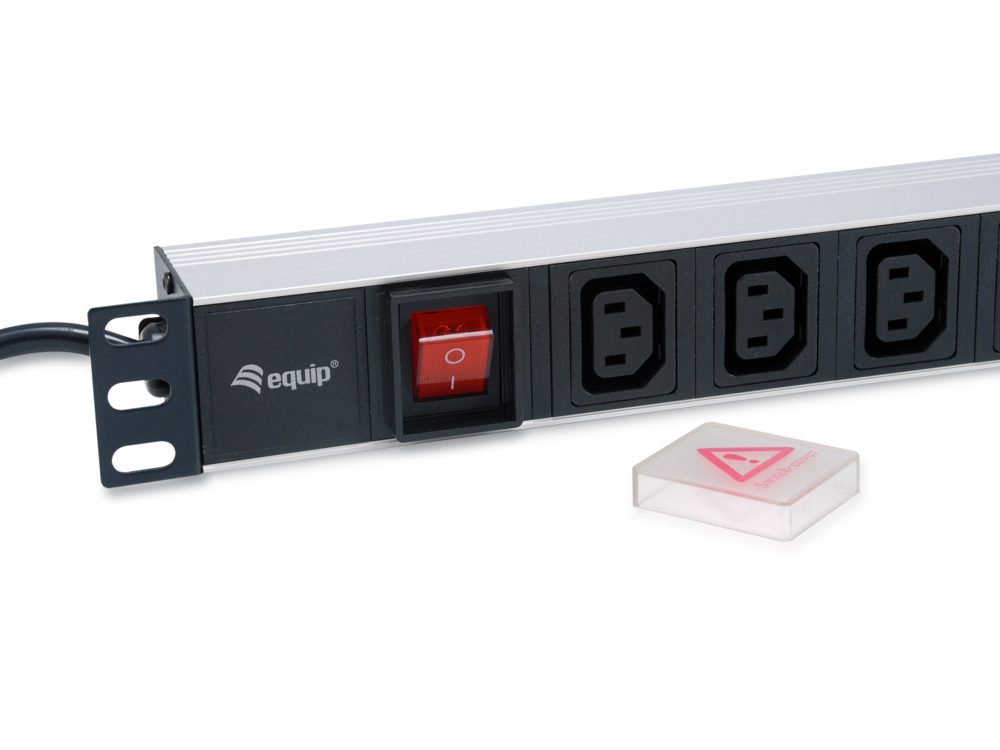 Regleta Alimentacion Aluminio Rack 19 1u 8 Tomas Tipo C13 Iec320 Con Interruptor Cable 1.8m