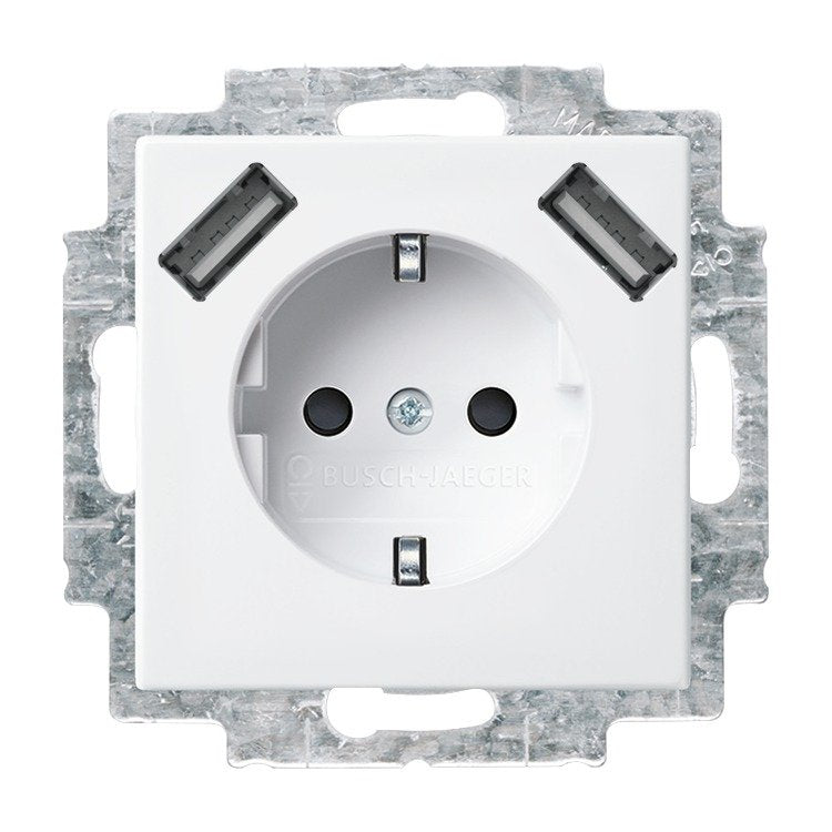 Busch Jaeger Bj 20 Eucb2usb-914 Schuko- 2x Usb-Steckdose