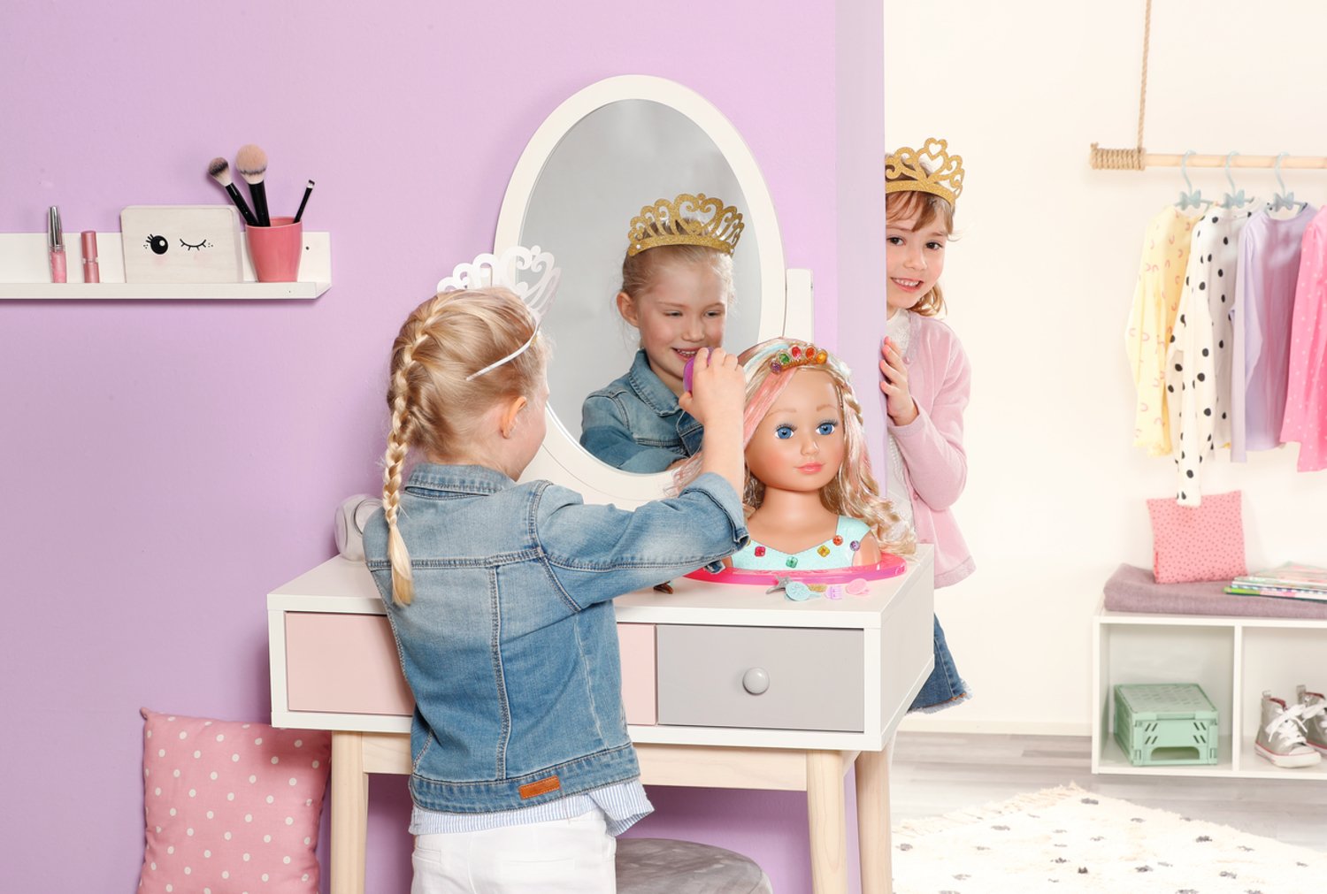 Zapf Creation Baby Born® Sister Styling Head Princess, Cabeza De Maquillaje Y Peluquería 835432