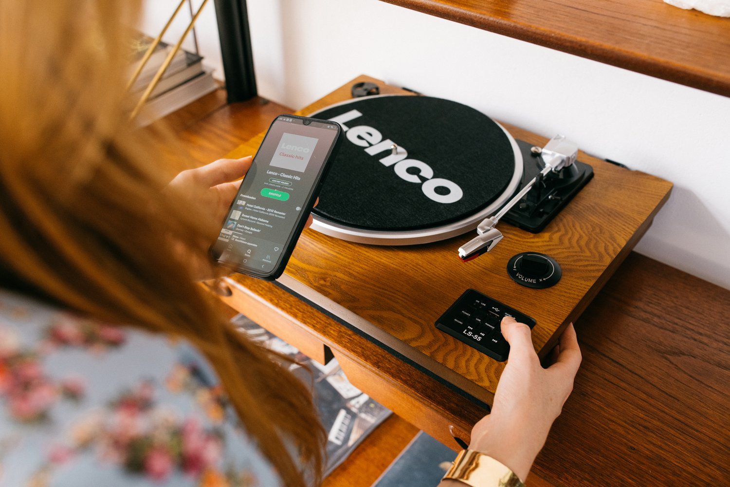 Tocadiscos Lenco Ls-55wa Nogal