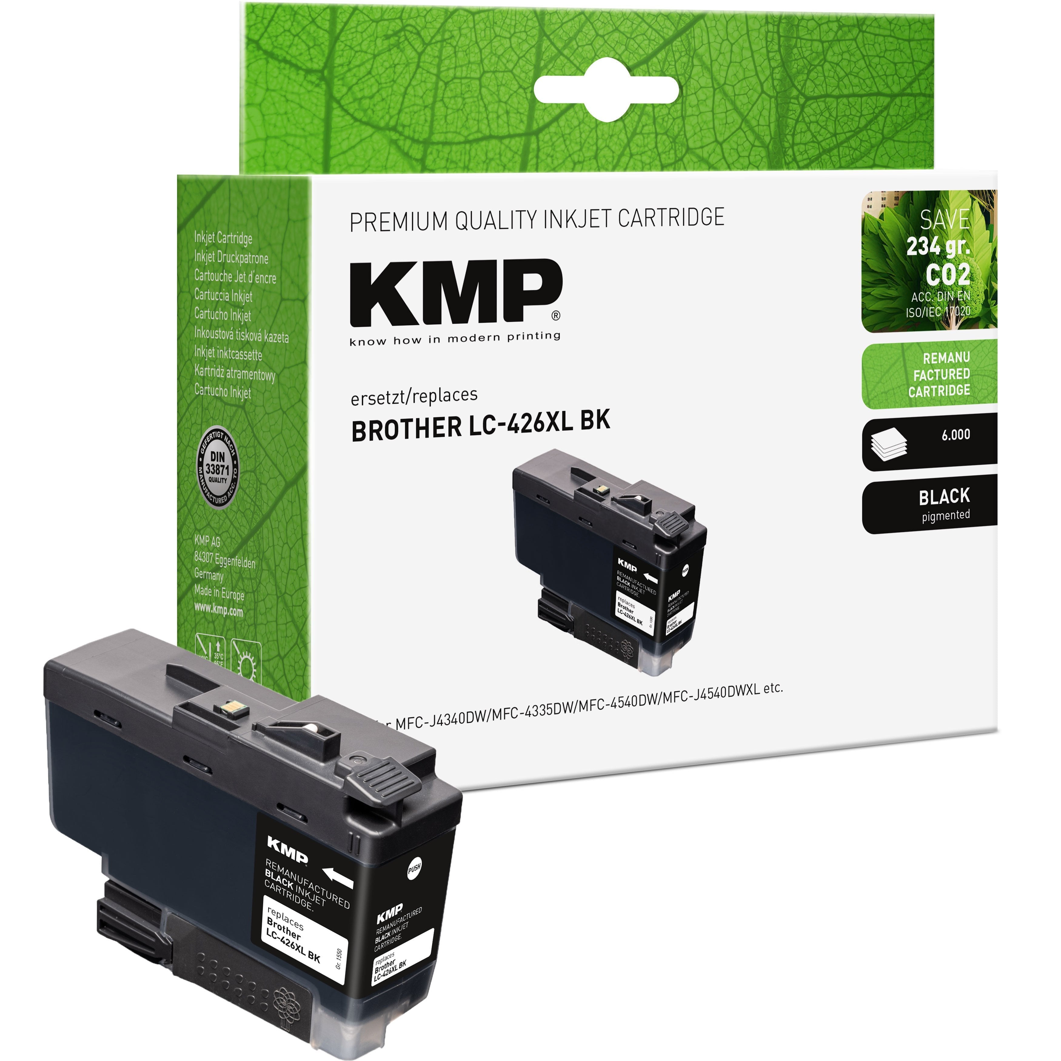 Kmp Cartucho Brother Lc426xlbk Negro 6000 Copias Remanufactured