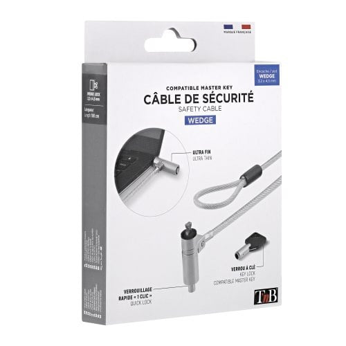 EAN 3303170112731 - T'nB MCAVMASTERW cable antirrobo Blanco 1,8 m imagen 6