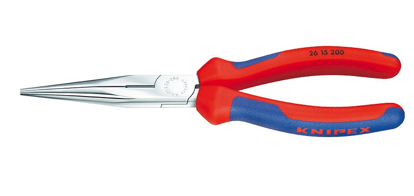 Knipex Flachrundzange Con Schneide 200 Mm, Verchromt, Spitzen Gerade