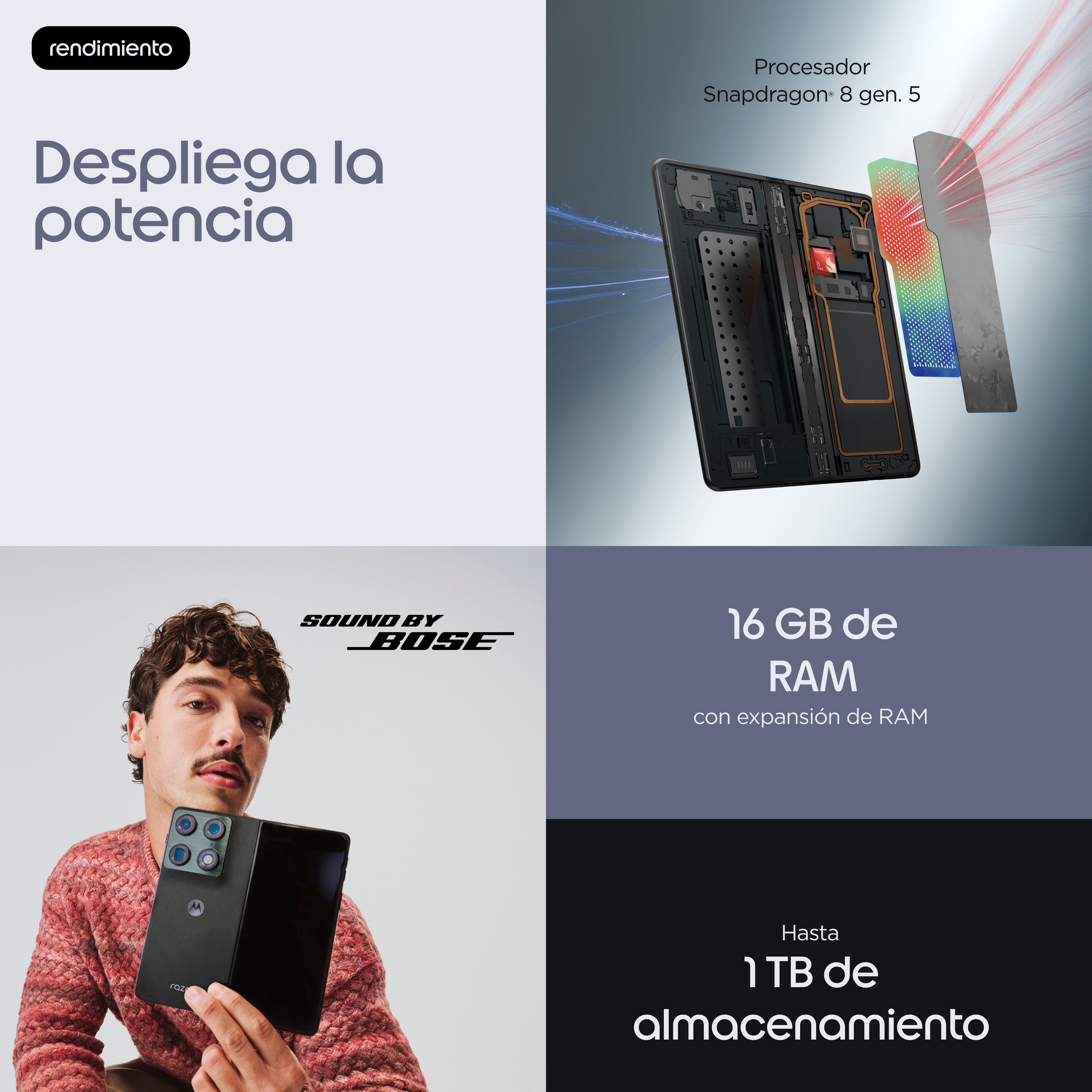 Motorola Razr Fold 5g Dual Sim 16gb Ram 512gb - Blackened Blue