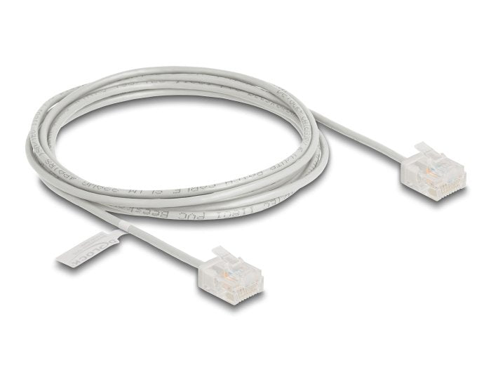 Delock Rj45 Cable De Red Cat.6 Utp Ultra Slim 2 M Gris Con Kurzen Machon