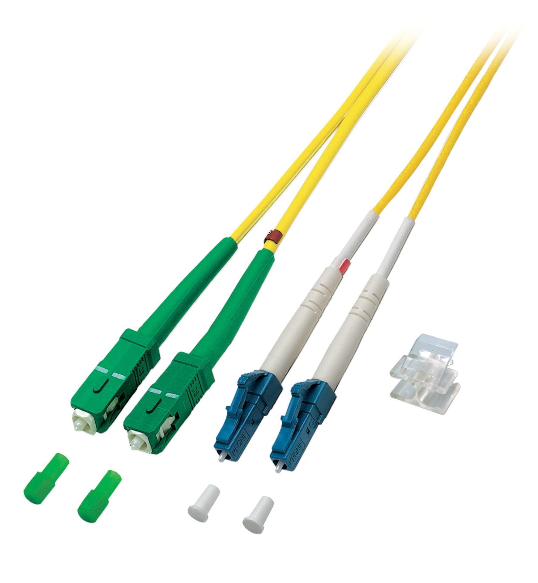 Efb Duplex Cable De Red Lc-Sc Apc Os2 G652d 0,5m Lszh 2mm Gelb