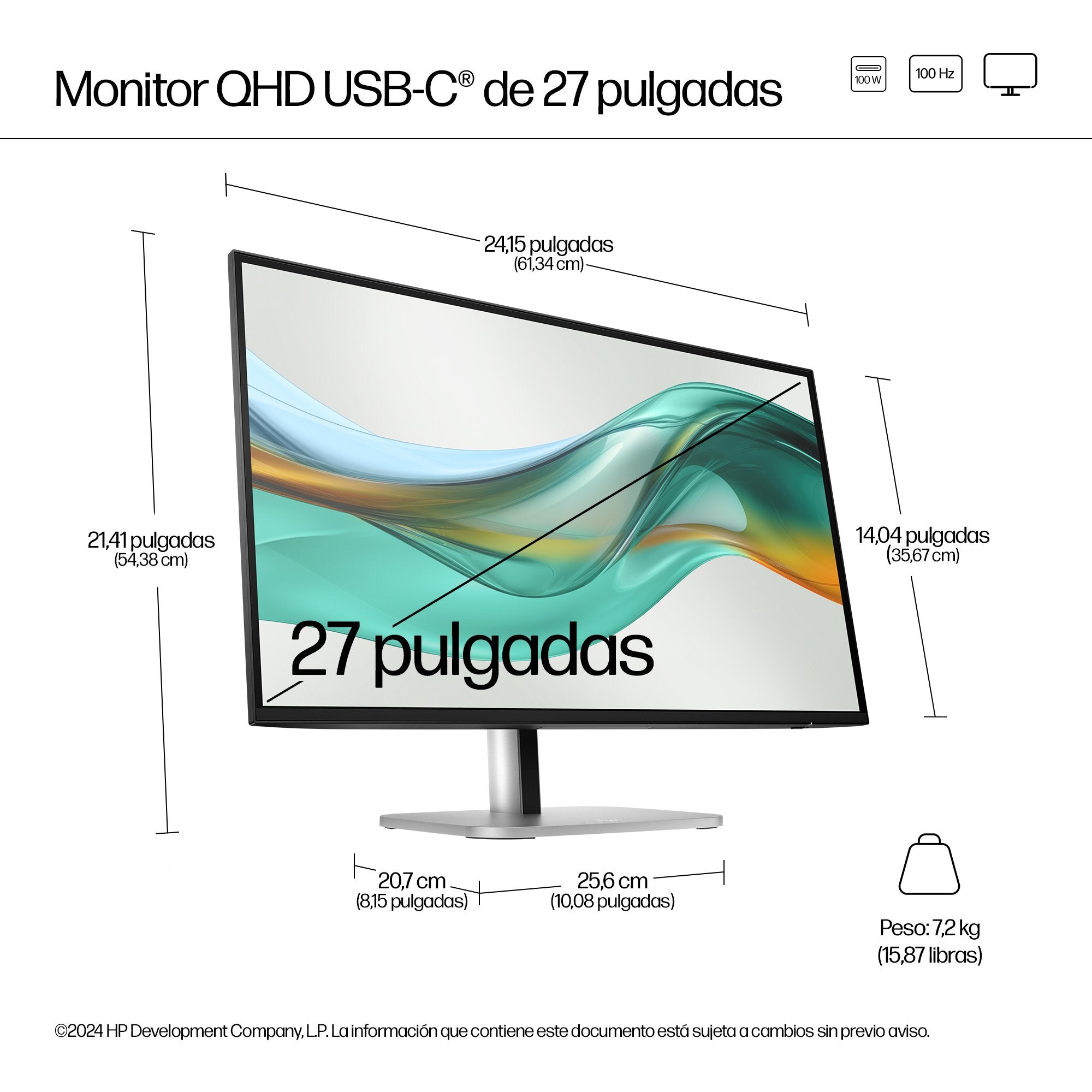 EAN 5715063760406 - HP Series 5 Pro 27 inch QHD USB-C Monitor - 527pu pantalla para PC 68,6 cm (27") 2560 x 1440 Pixeles Quad imagen 4