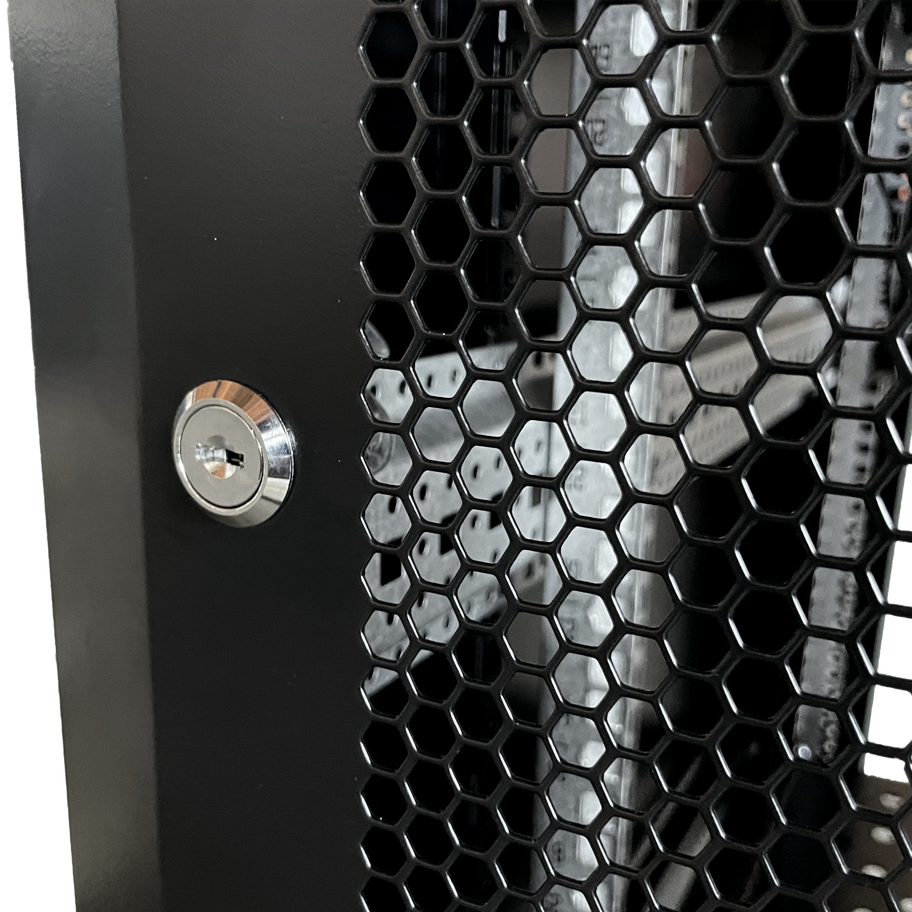 Armario Rack Mural 19" Phasak 15u   600x600 Negro + Ventilacion/Luz Azul