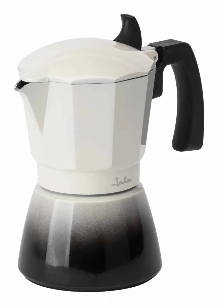 Jata Italian Coffee Maker Bistrea Induction Aluminium Body 9cups White-Black Hcaf2409