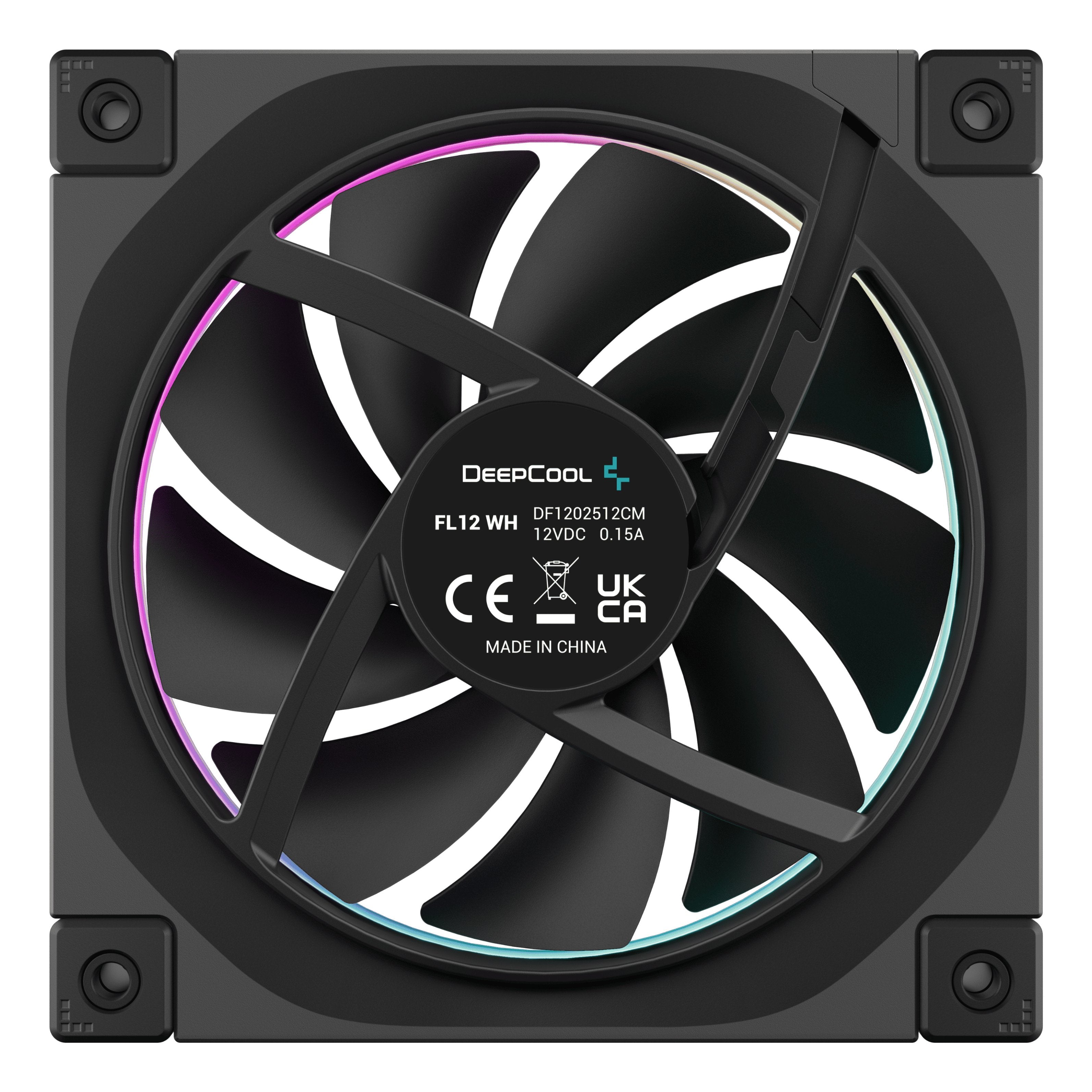EAN 6933412711087 - DeepCool FL12-3 in 1 Carcasa del ordenador Ventilador 12 cm Negro 3 pieza(s) imagen 5