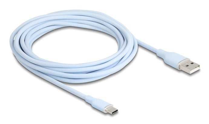 Delock 81224 Cable Usb 2.0 Usb Tipo-A Macho A Usb Type-C Macho 4 M Azul Silicona