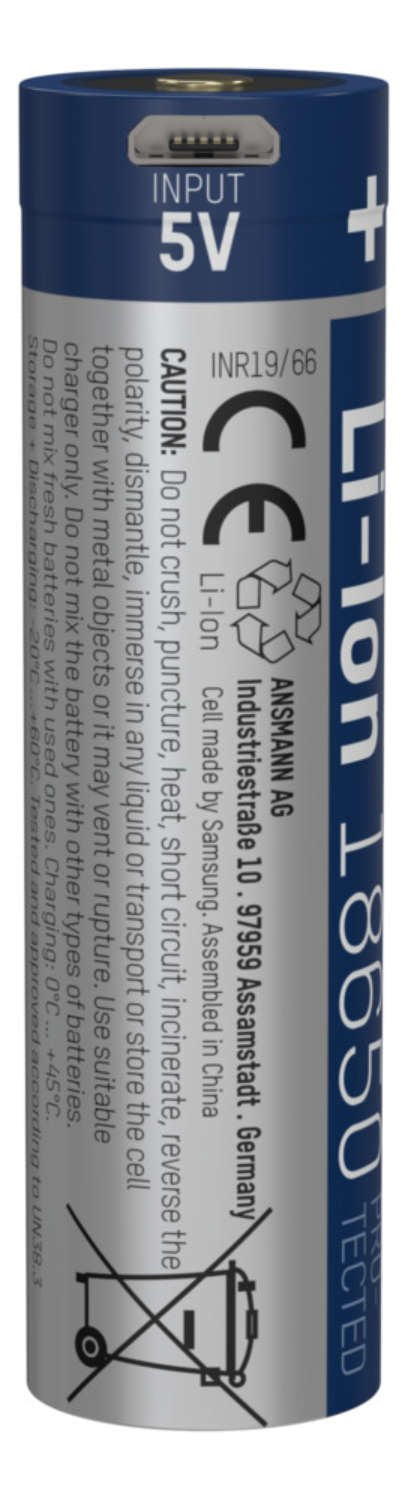 Ansmann Li-Ion Powerbank 18650 2600mah 3,6v Micro-Usb 1307-0002