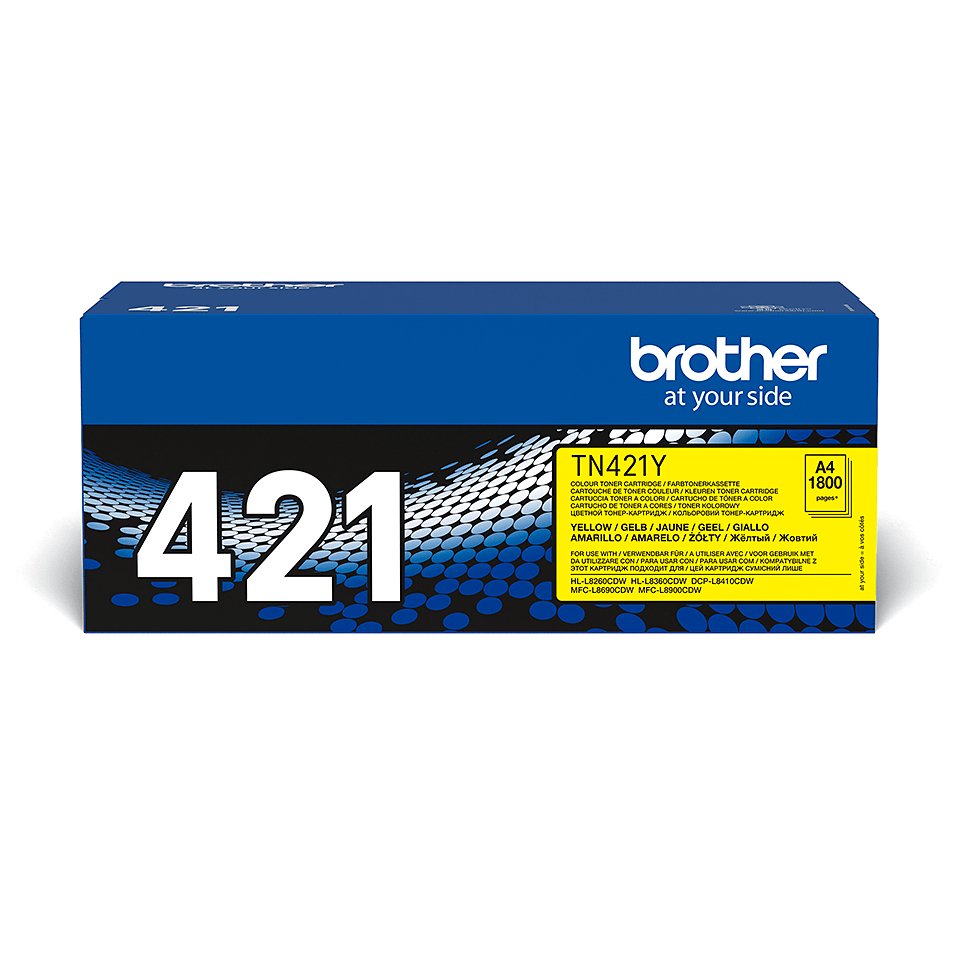 EAN 4977766771634 - Brother TN-421Y cartucho de tóner 1 pieza(s) Original Amarillo imagen 1