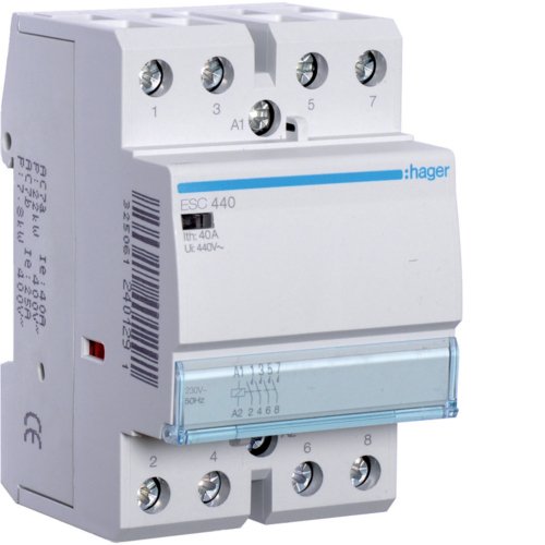 Hager Installationsschtz 40a Esc440 4schlieer 230v