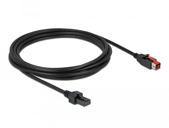 Delock Powerojousb Cable Stecker 24 V Zu 2 X 4 Pin Stecker 3 M Für Pos Drucker Und Terminals