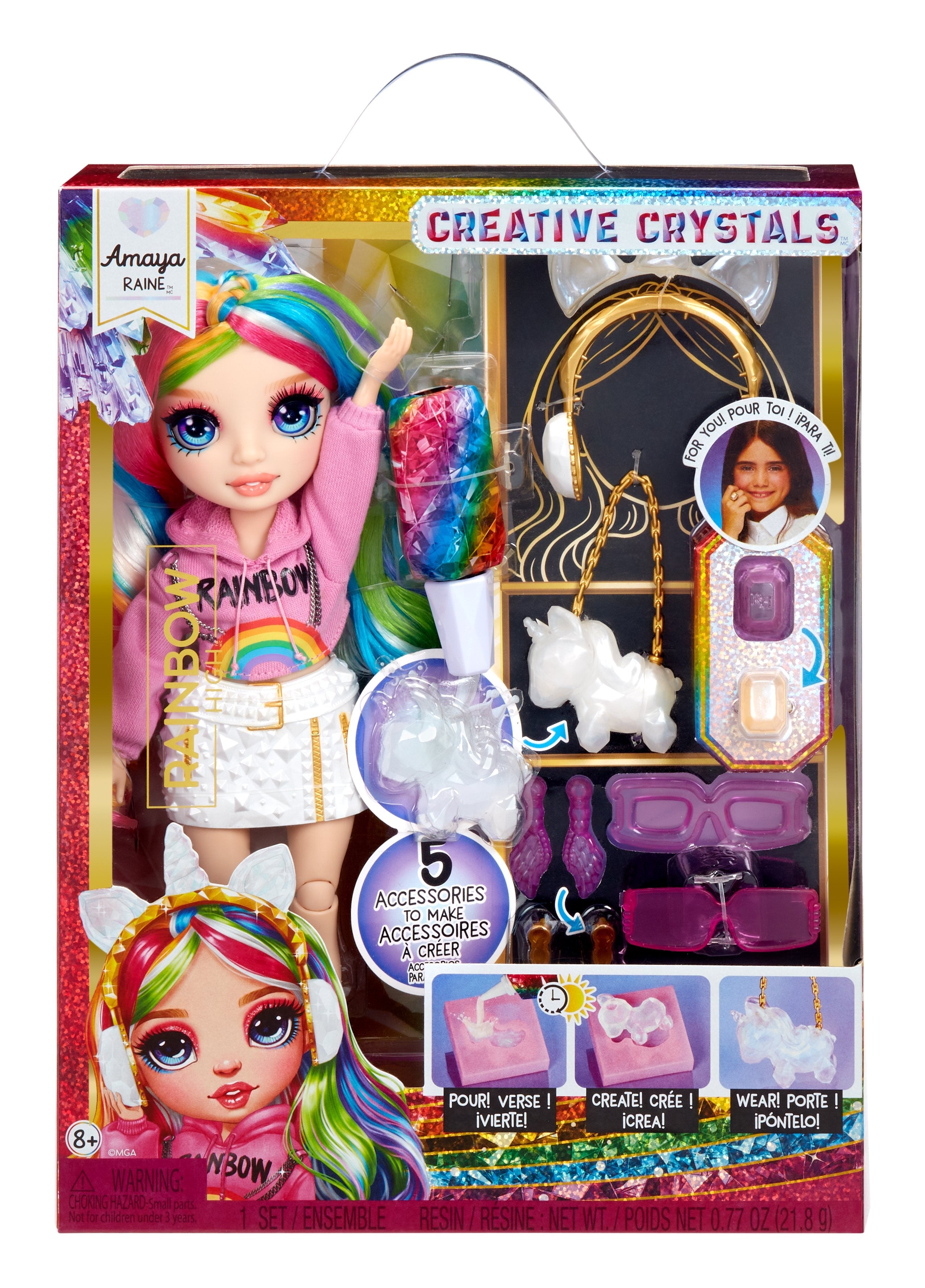 EAN 0035051121411 - Rainbow High Creative Crystals Fashion Doll- Amaya imagen 3