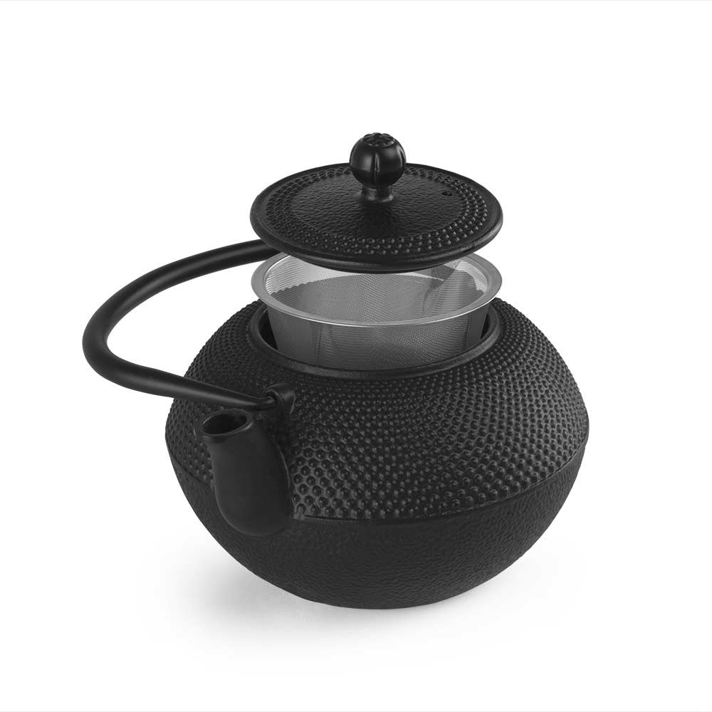 Orbegozo Tth Tetera Tetsubin Hierro Fundido - Capacidad 1200ml - Interior Esmaltado - Filtro De Acero Inoxidable - Apta