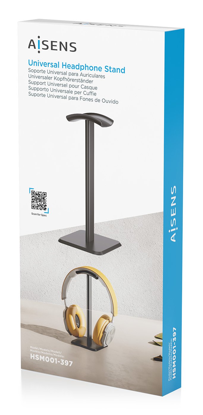 Aisens Soporte Universal Para Auriculares, Negro