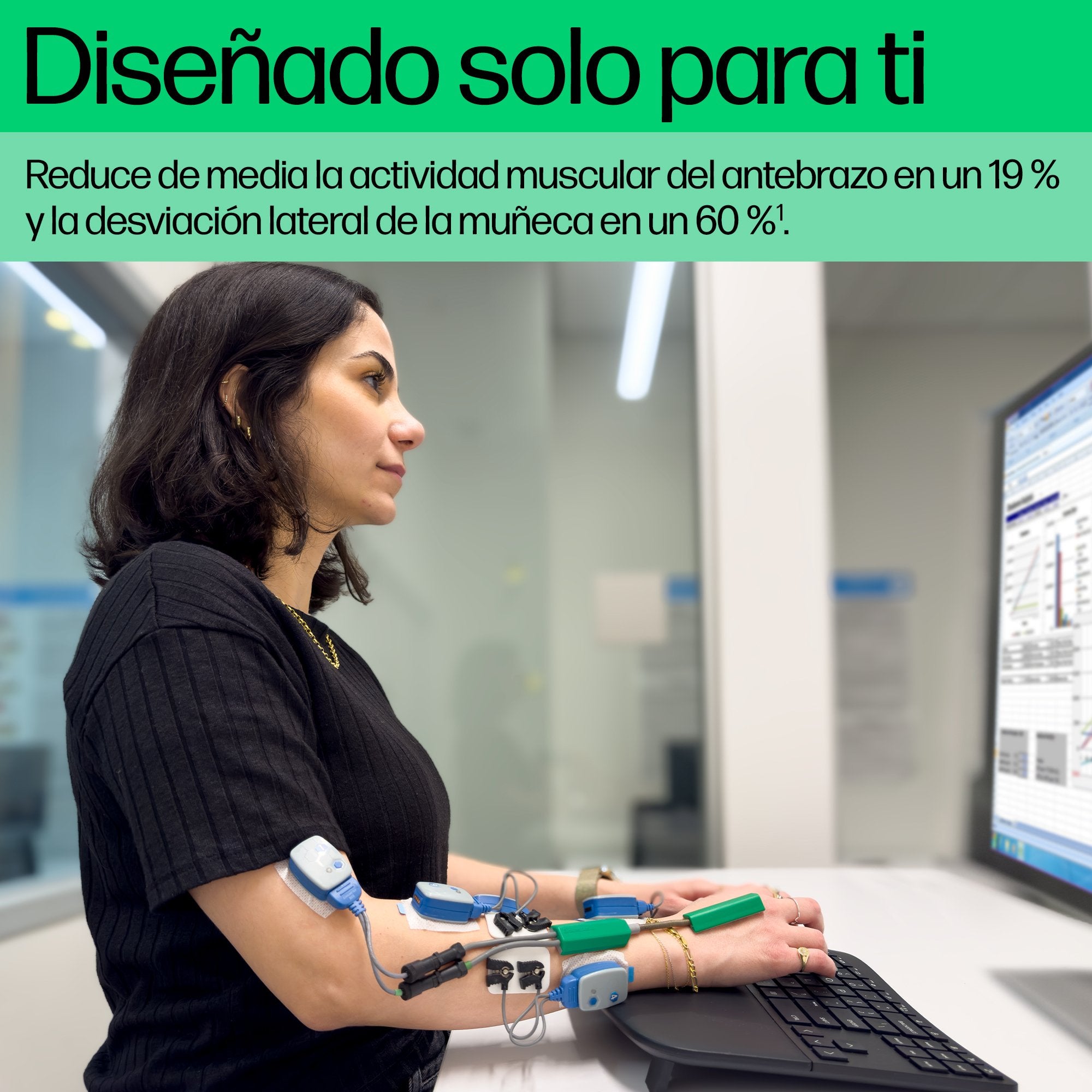 EAN 0197192177457 - HP 960 BLK Ergonomic Wireless Keyboard teclado Hogar RF Wireless + Bluetooth Negro imagen 7