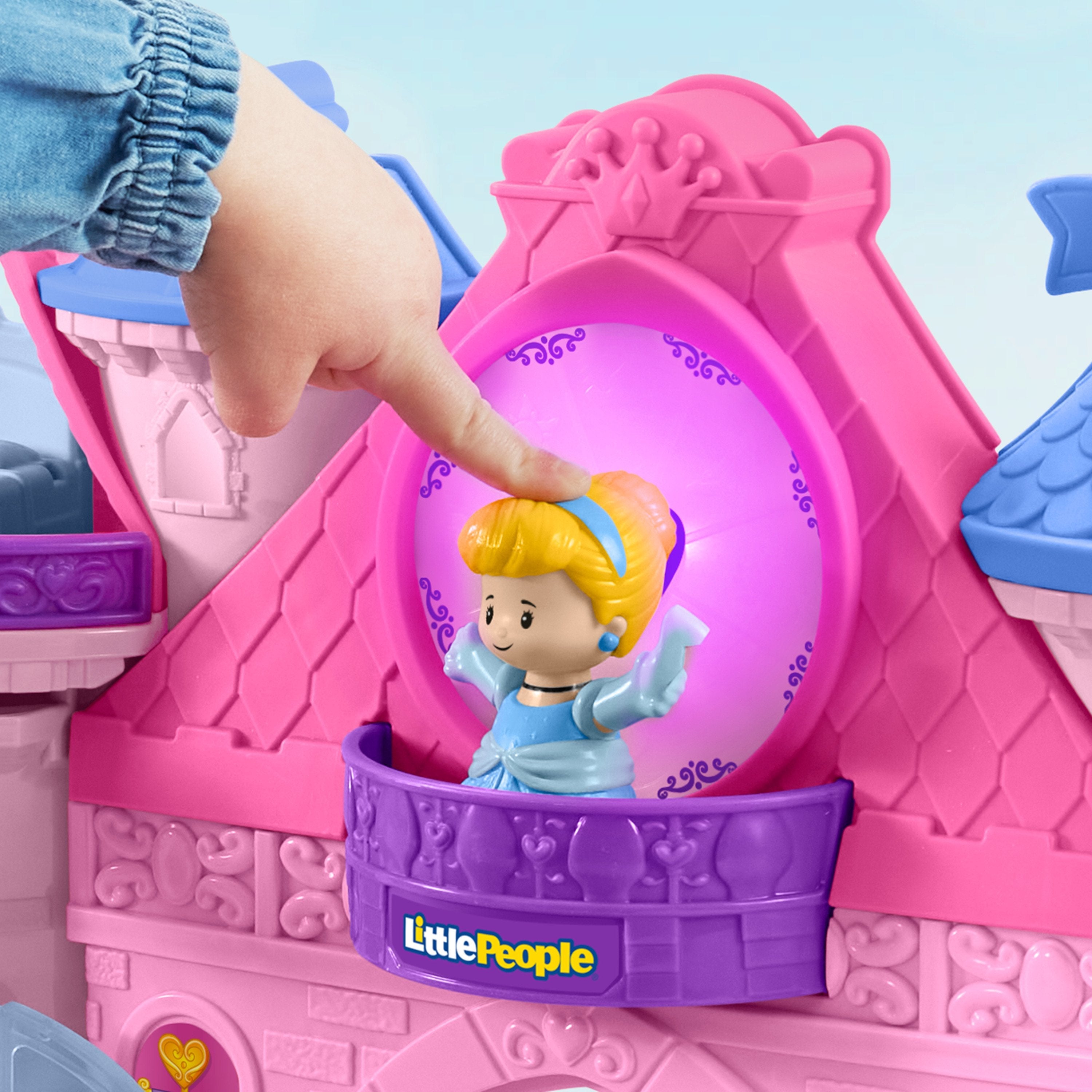 Fisher-Price - Disney Princess Little People, Conjunto De Juego Magical Lights & Dancing Castle, Bebés +1 Año (Mattel Hnd55)