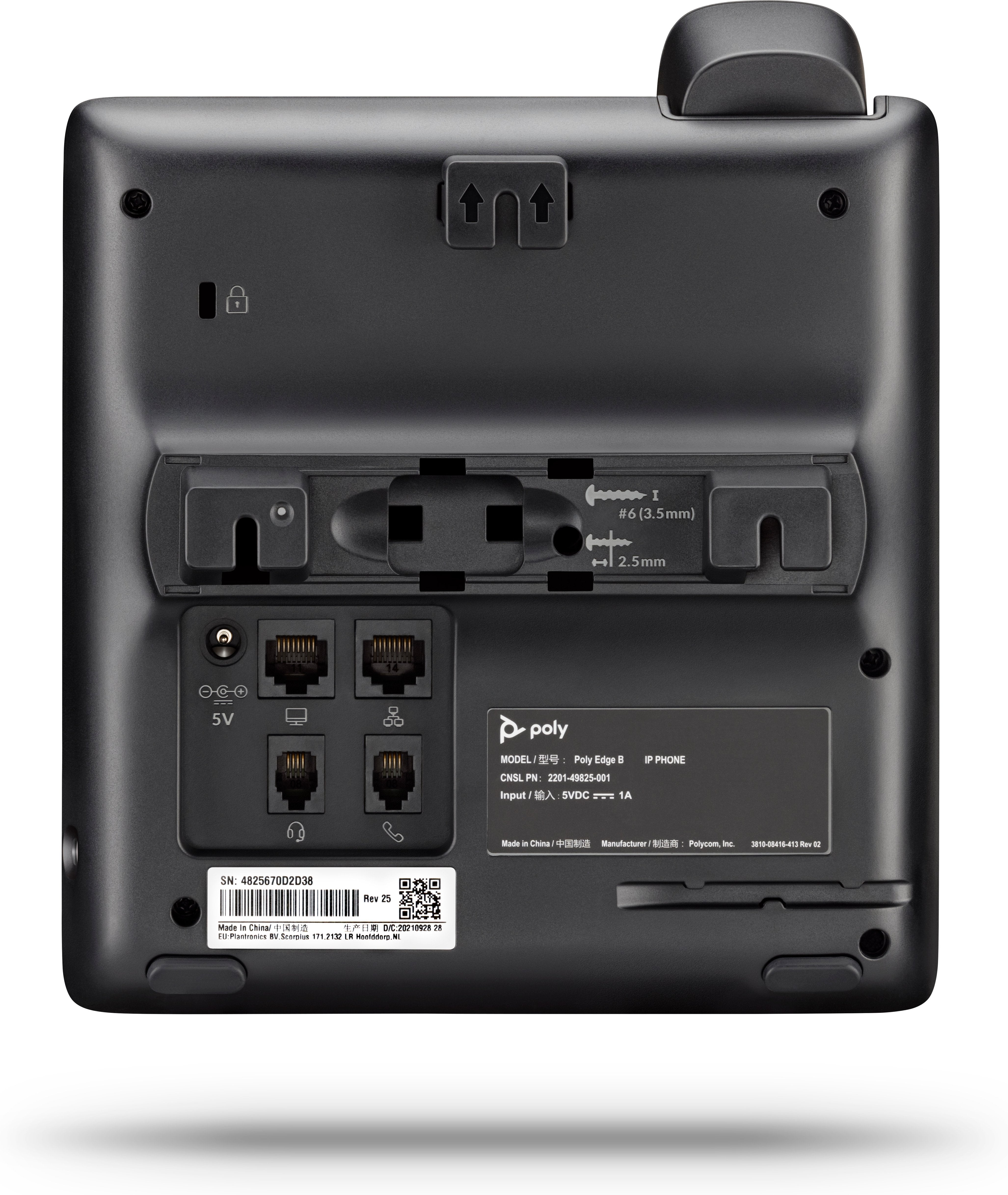 Teléfono Poly Edge B20 Ip Negro 2 Líneas Lcd