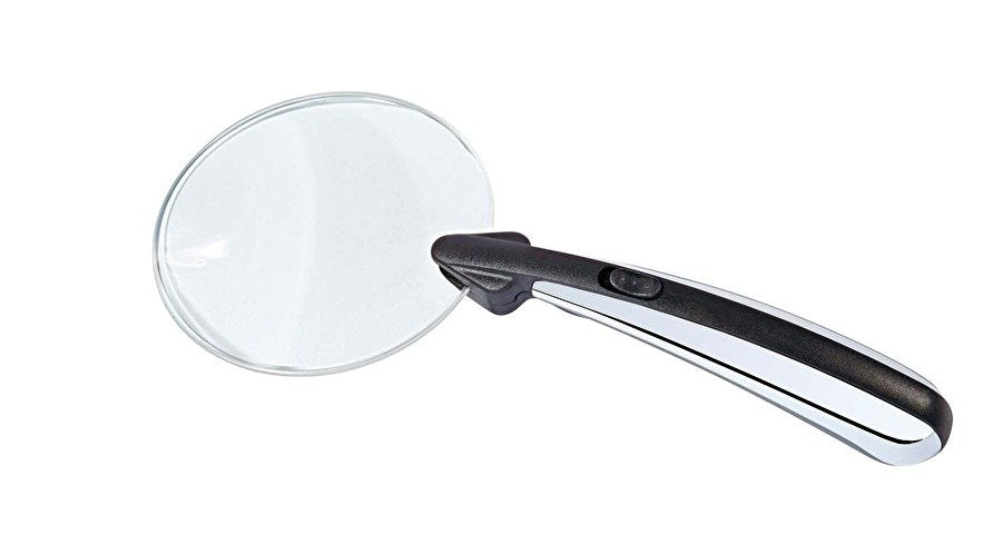 Wedo Lupe Rund 8 Cm Con Led-Licht Rahmenlos, 2,2-Fach