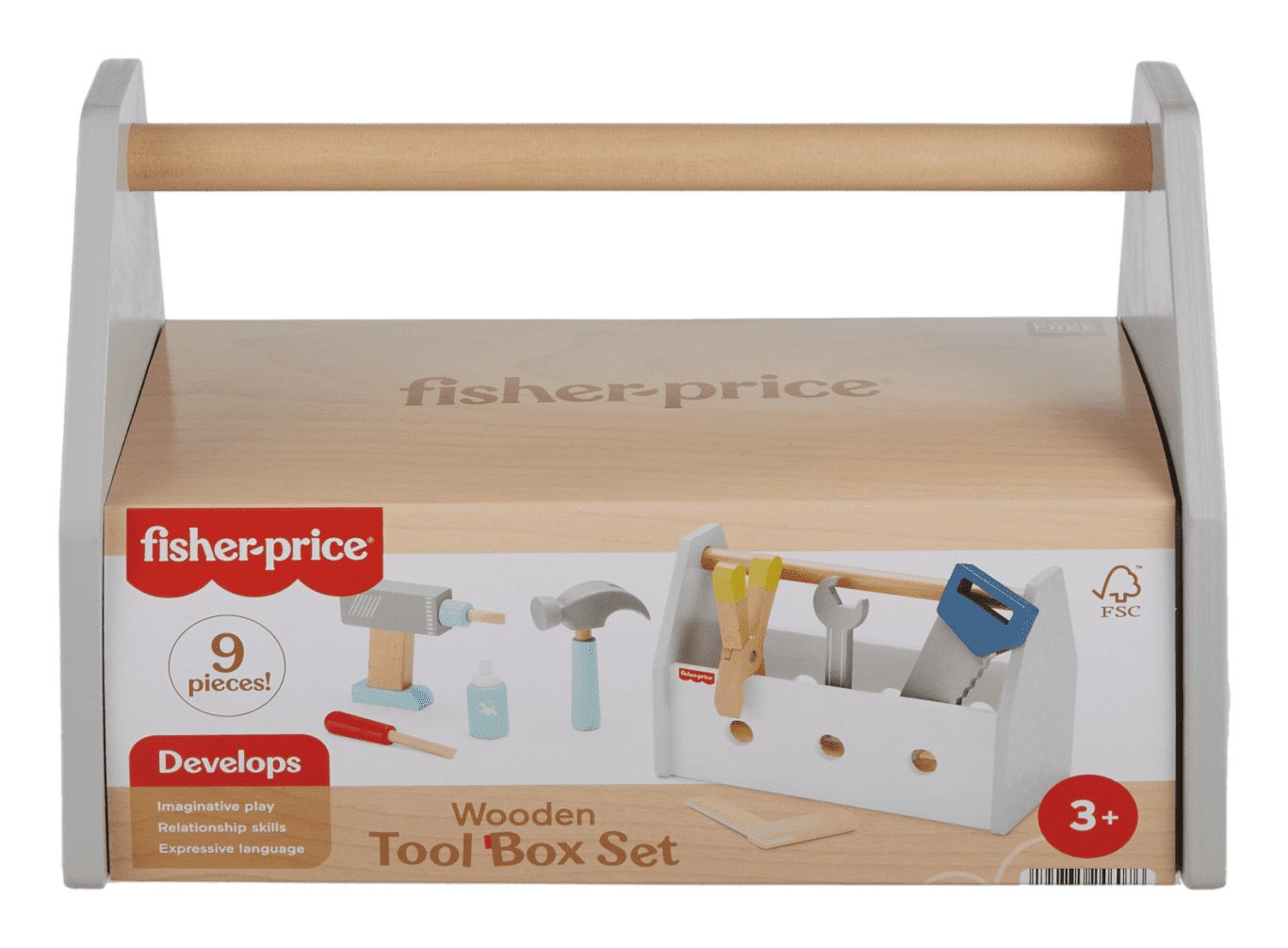 EAN 0194735246076 - Fisher-Price Wooden Tool Box Set imagen 6