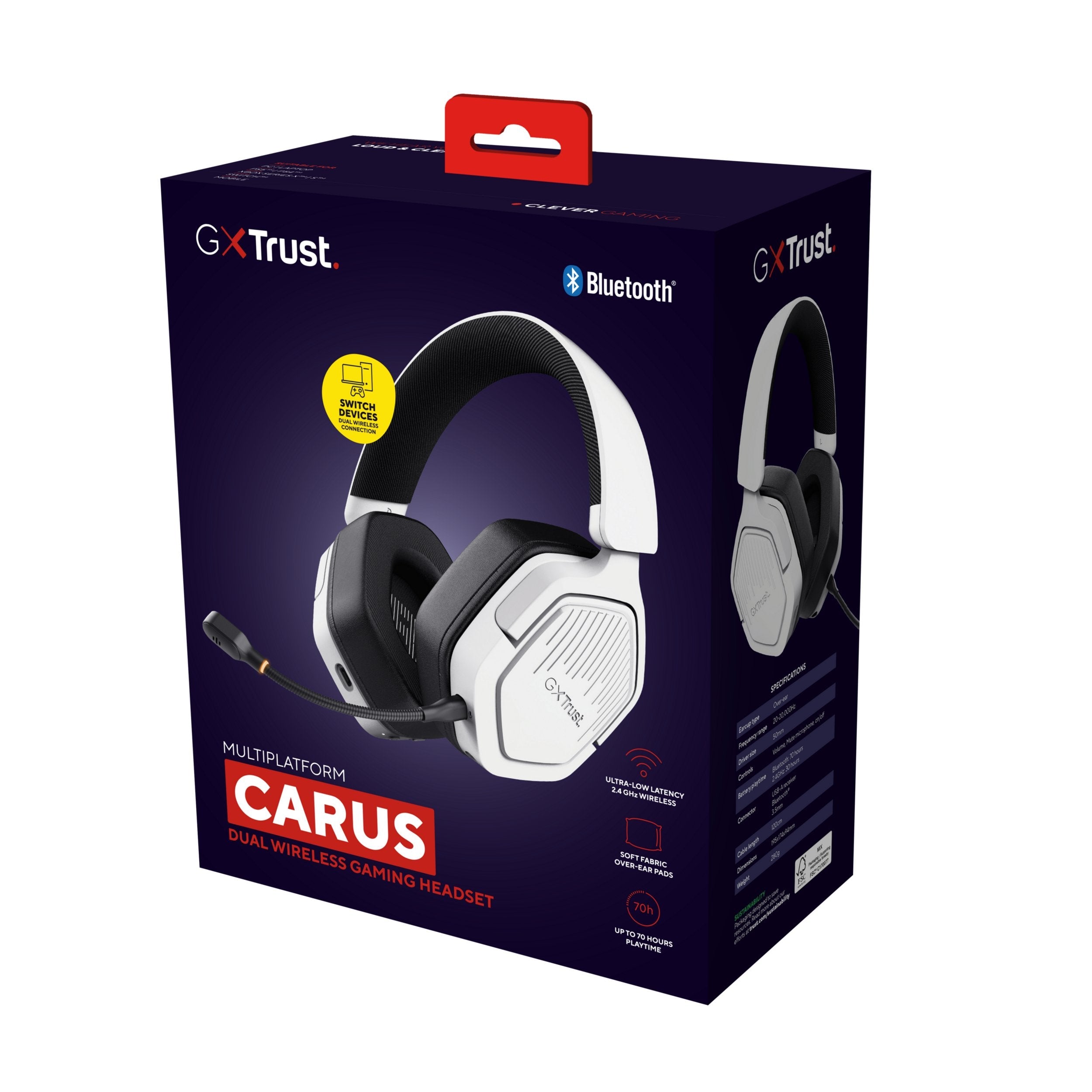 Headset Gxt493 Carus/White 25534 Trust
