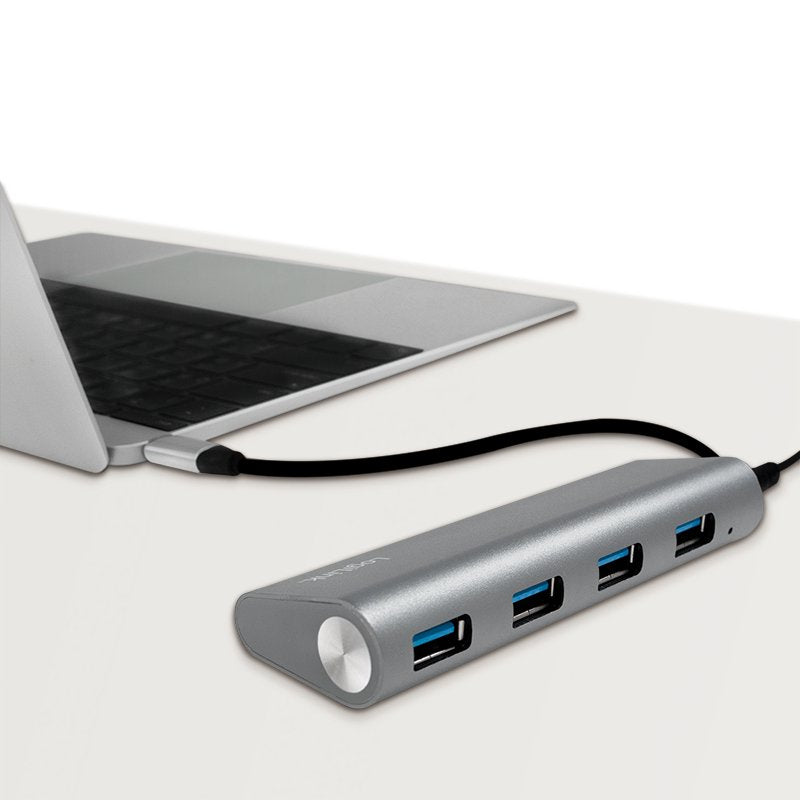 Logilink Ua0309 Hub De Interfaz Usb 3.2 Gen 1 (3.1 Gen 1) Type-C 5000 Mbit/S Gris