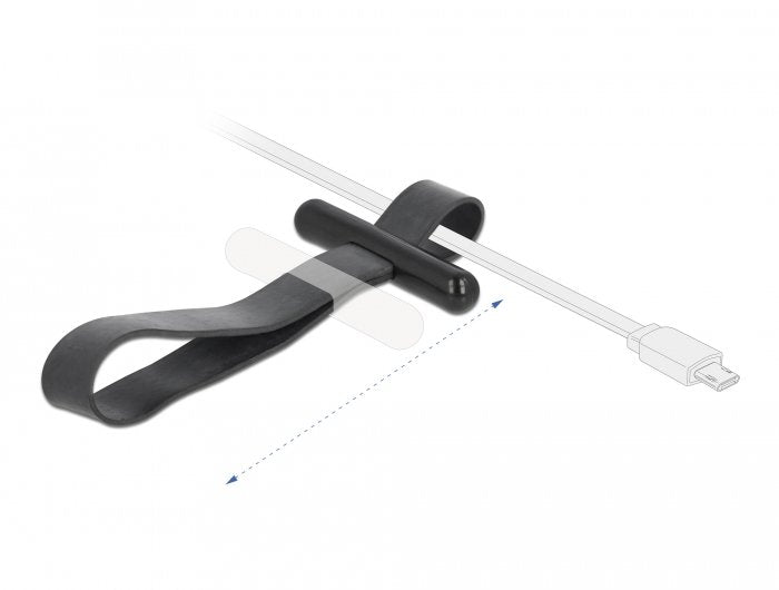 Delock Kabelbinder Mit Gummischlaufe Schwarz Presilla Caucho Negro, Atacables  Negro, Caucho, Negro