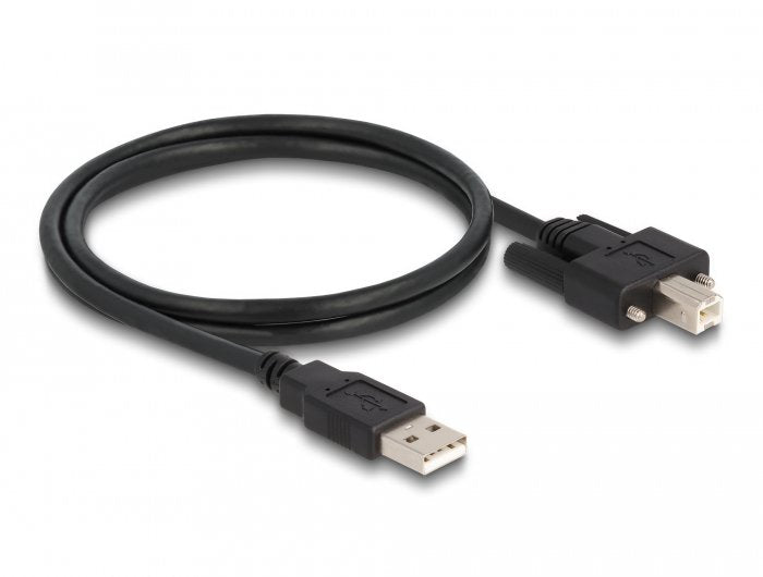 Cable Delock Usb 2.0 Typ-A Stecker Zu Typ-B Stecker Mit Schrauben 1 M