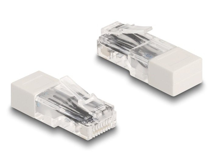 Delock 67185 Rj45 Macho Con Resistencia De Terminación 120 Ohmios Blanco