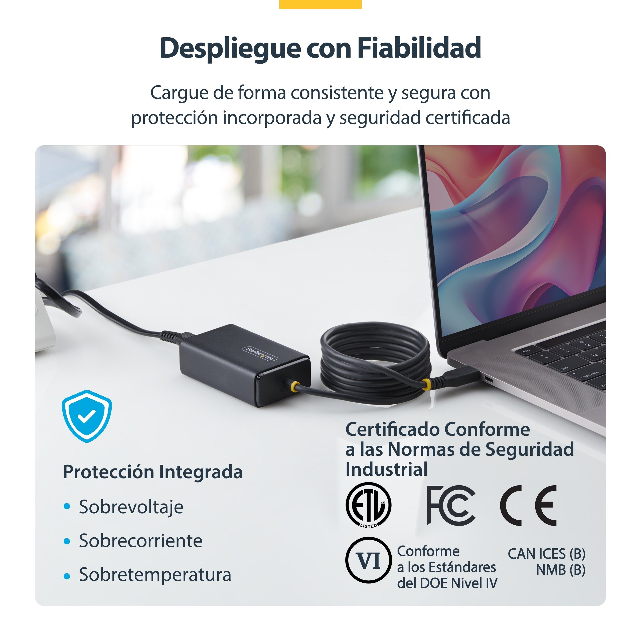 EAN 0065030921992 - StarTech.com 165LE-USB-C-CHARGER adaptador e inversor de corriente Interior Negro imagen 9