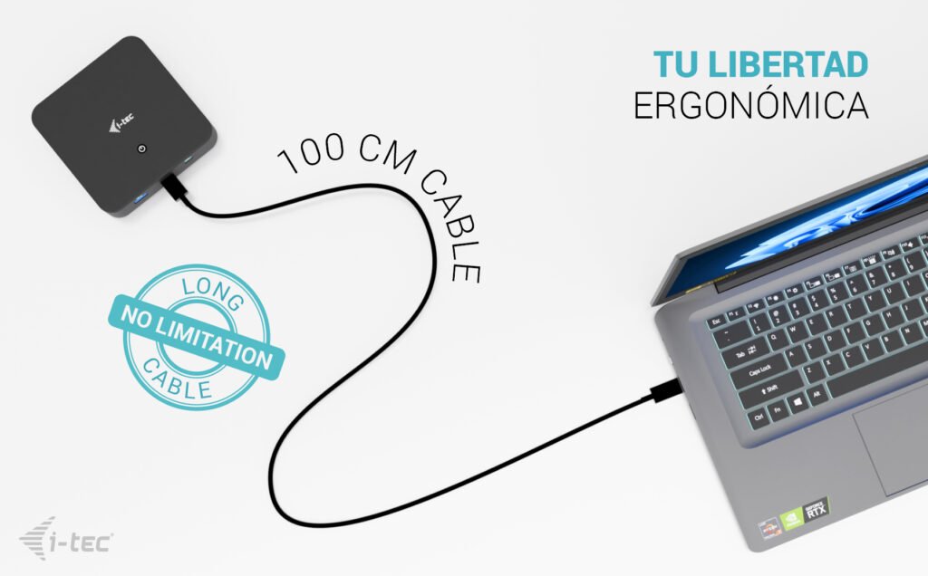 I-Tec Usb-C Ds 2 X Hdmi 1x Dp 1x Glan 1x Usb-C 3.2 3x Usb-A 3.2 2x Usb 2.0 1x 3.5mm Audio Mic 1x 100w Usb-C Power Delivery + Charger