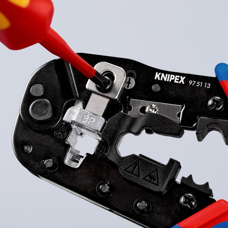 Knipex 97 51 13 Crimpadora Herramienta Para Prensar Negro, Azul, Rojo